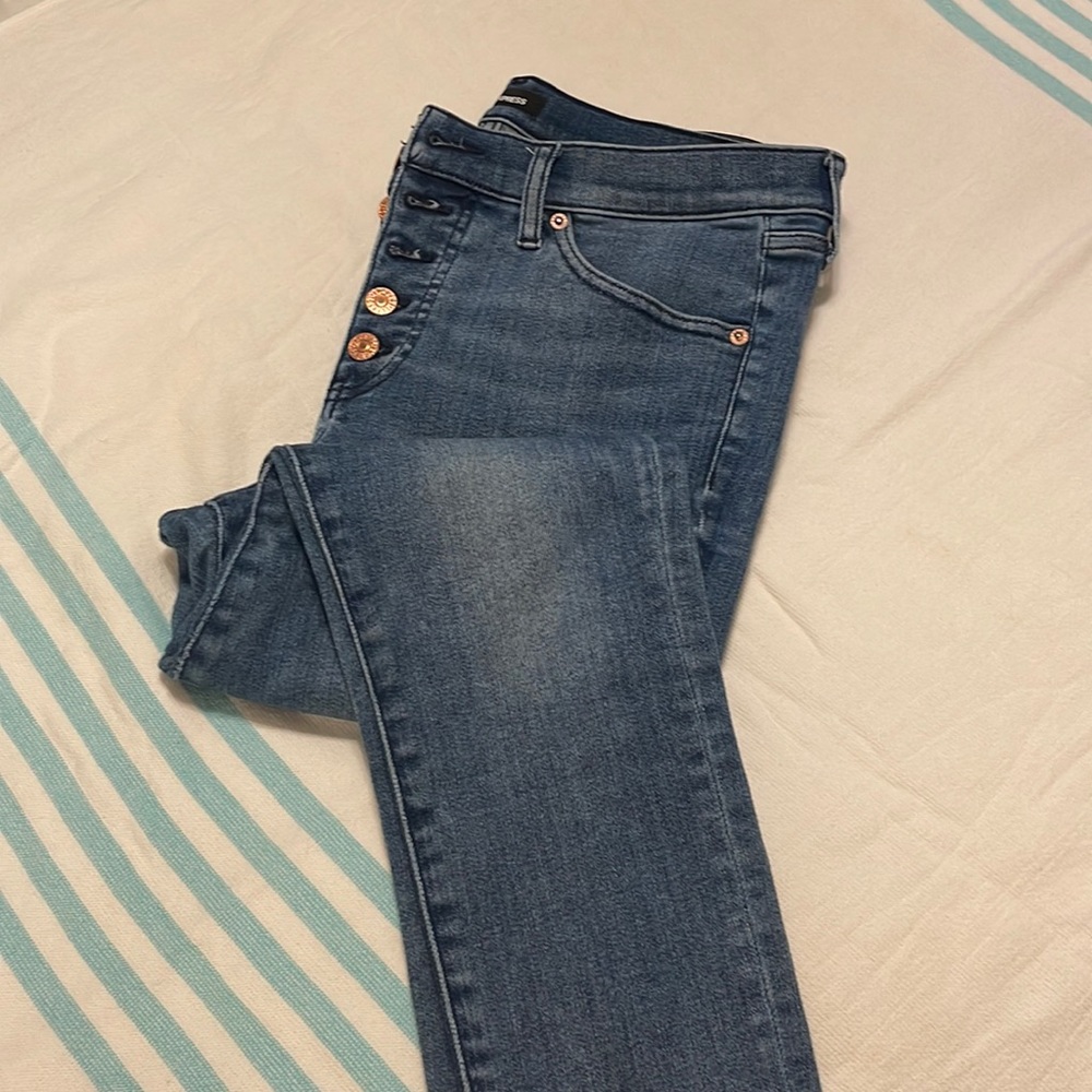 Like new Express buttonfly skinny jeans